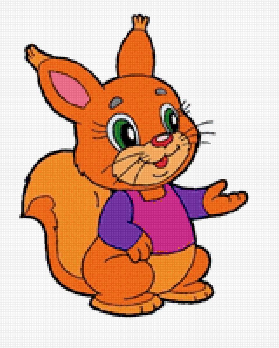 Бельчонок - детская картинка рисунок бельчонок - предпросмотр