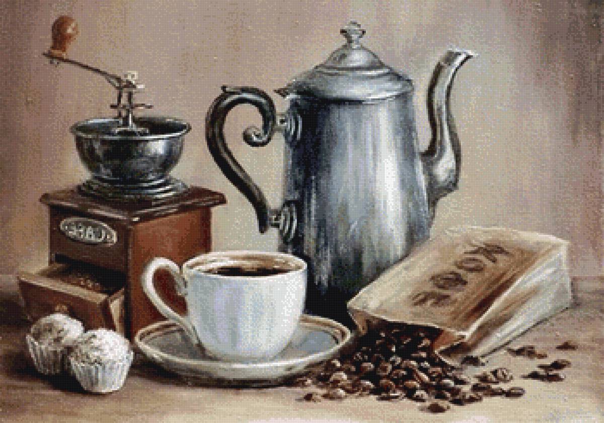 "Кофейный" натюрморт - кофе, чашка, натюрморт - предпросмотр