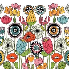 Схема вышивки «Орнамент цветы»