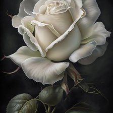 Схема вышивки «Белая роза»