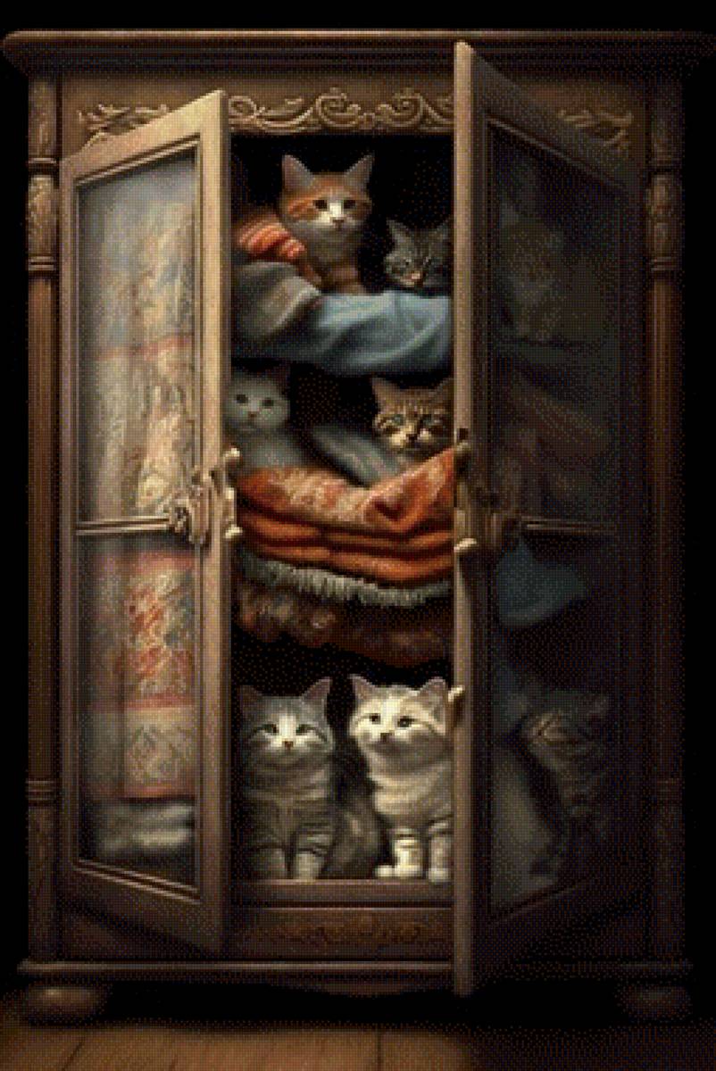 Дружная семейка - котики - предпросмотр