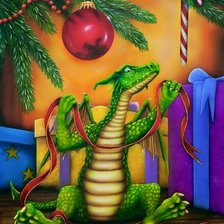 Схема вышивки «Новогодний дракон 2»