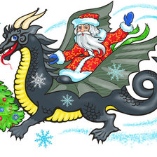 Схема вышивки «Новогодний дракон 4»