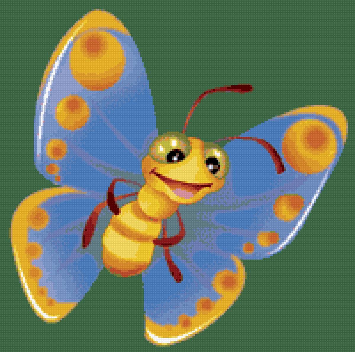 Бабочка - детская картинка рисунок - предпросмотр