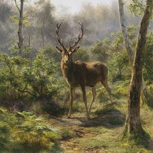 Схема вышивки «Олень»