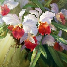 Схема вышивки «подушка орхидеи»