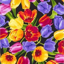 Схема вышивки «подушка тюльпаны»