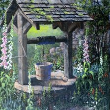 Схема вышивки «Старый колодец»