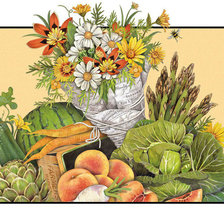 Схема вышивки «Овощи»