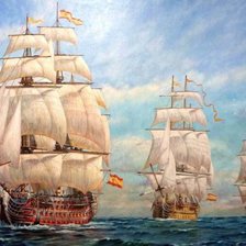 Схема вышивки «Фрегаты»