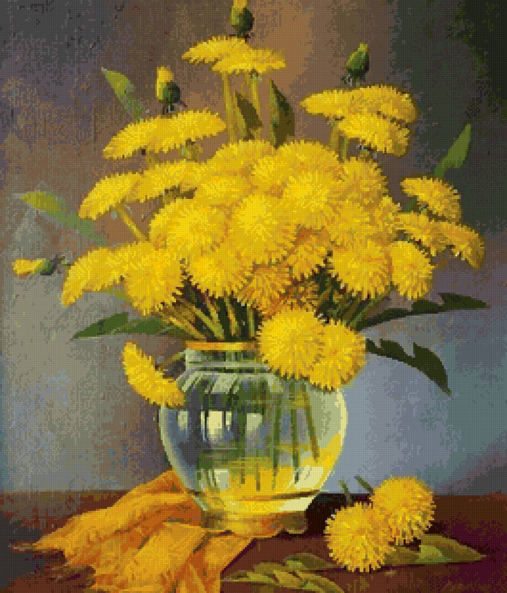 Одуванчики - букет - предпросмотр