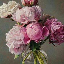 Схема вышивки «Пионы»