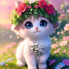 Схема вышивки «Милый котик»