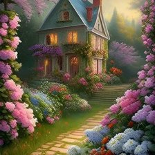 Схема вышивки «Hoa»