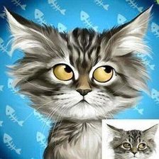 Схема вышивки «котик»