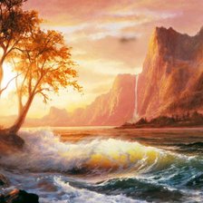 Схема вышивки «На заходе солнца»