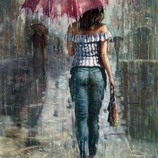 Схема вышивки «Дождь»