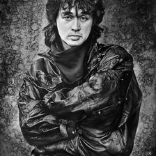 Схема вышивки «Виктор Цой»