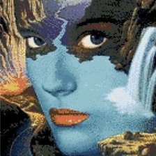 Схема вышивки «Женщина гора»