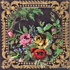 Схема вышивки «Подушка-ретро»