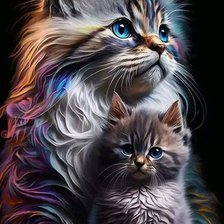 Схема вышивки «Коты»