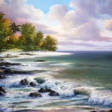 Схема вышивки «Море»