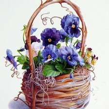 Схема вышивки «,, Фиалки,,»