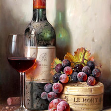 Схема вышивки «Натюрморт с бутылкой»