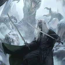 Схема вышивки «Дриззт До’Урден»