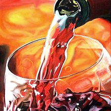 Схема вышивки «Бокал красного»