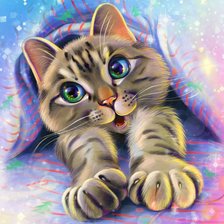 Схема вышивки «Проснулся озорник))»