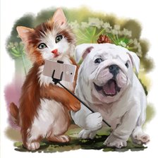 Схема вышивки «Друзья»