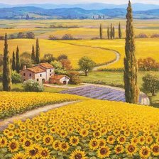 Схема вышивки «Подсолнухи»