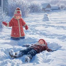 Схема вышивки «ЗИМА РОБЕРТ ДУНКАН АНГЕЛ»