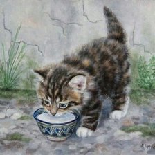 Схема вышивки «Котёнок»