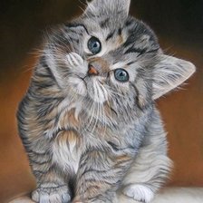 Схема вышивки «Котик»