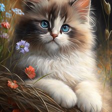 Схема вышивки «Кот 🐱 ,, Пушок,,»