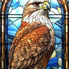 Схема вышивки «Витраж орёл»