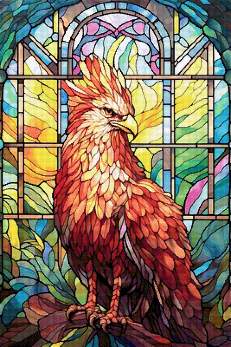 Витраж птица - предпросмотр