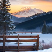 Схема вышивки «Зимнее поле»