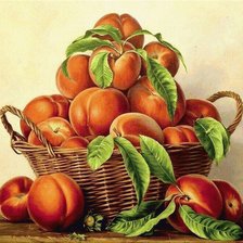 Схема вышивки «Персики в корзине»