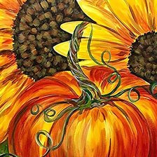 Схема вышивки «Тыква и подсолнухи»