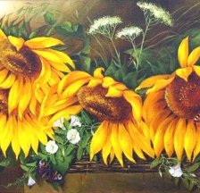 Схема вышивки «подсолнухи»