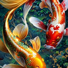 Схема вышивки «Рыбки»