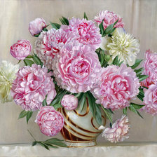 Схема вышивки «Букет пионов»