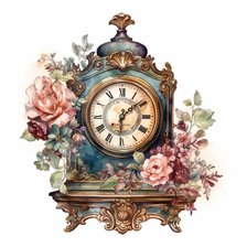 Схема вышивки «Часы»