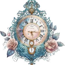 Схема вышивки «Часы»