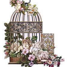 Схема вышивки «Клетка с цветами»