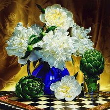 Схема вышивки «Букет пионов»