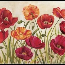 Схема вышивки «маки»